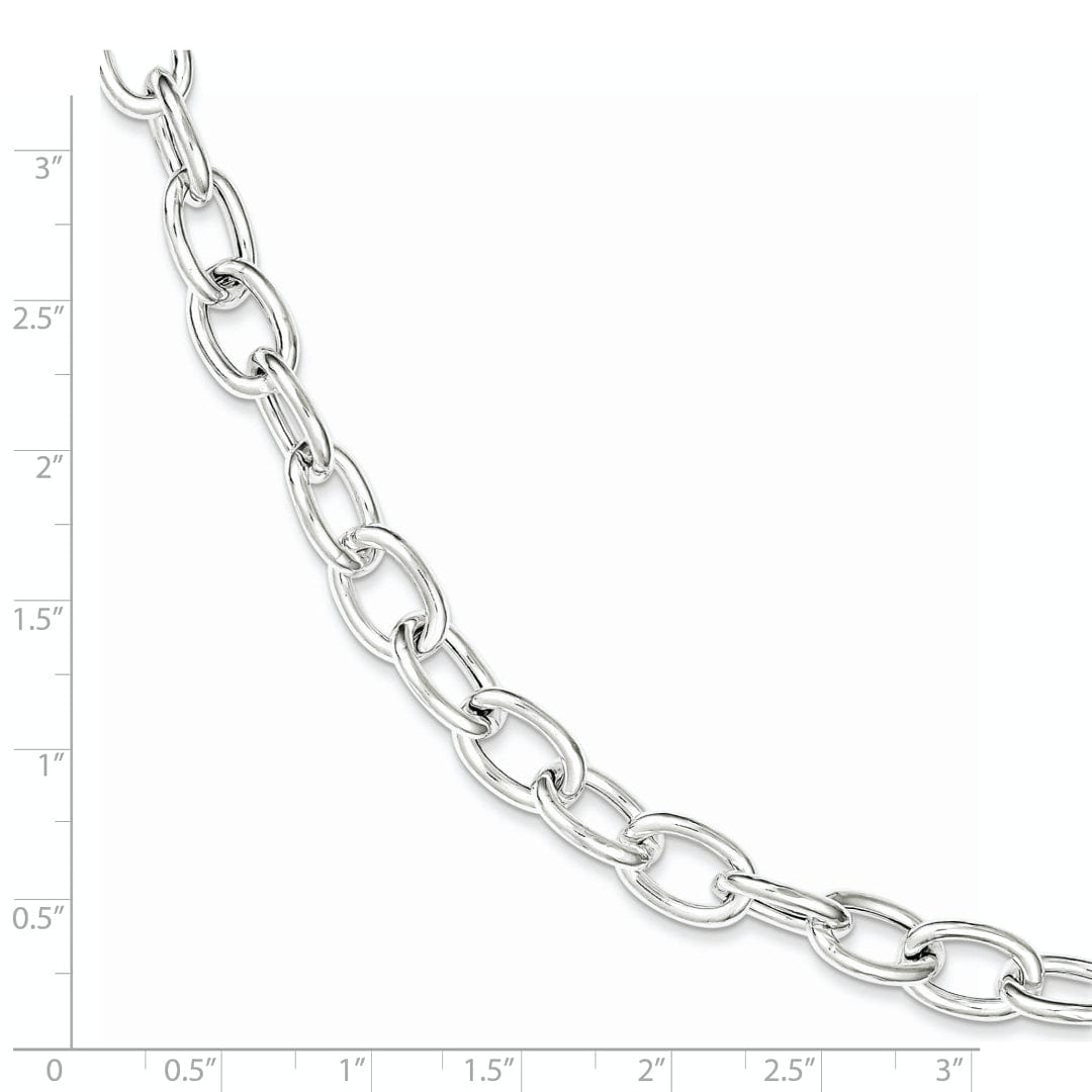 Silver Polished Finish Open Link Bracelet