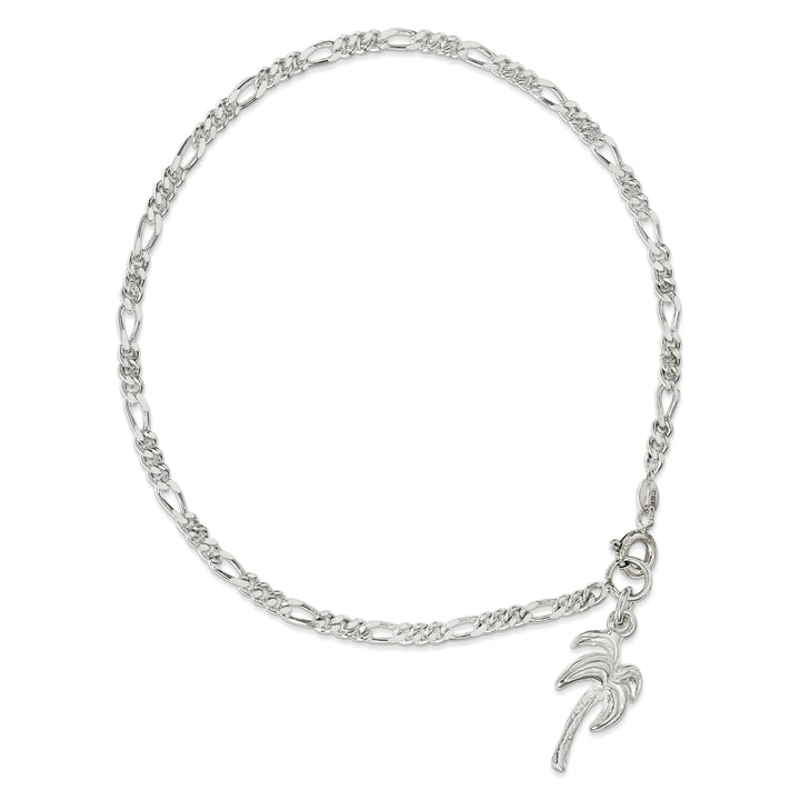 Sterling Silver Palm Tree Anklet