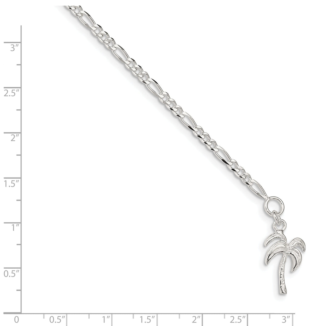 Sterling Silver Palm Tree Anklet