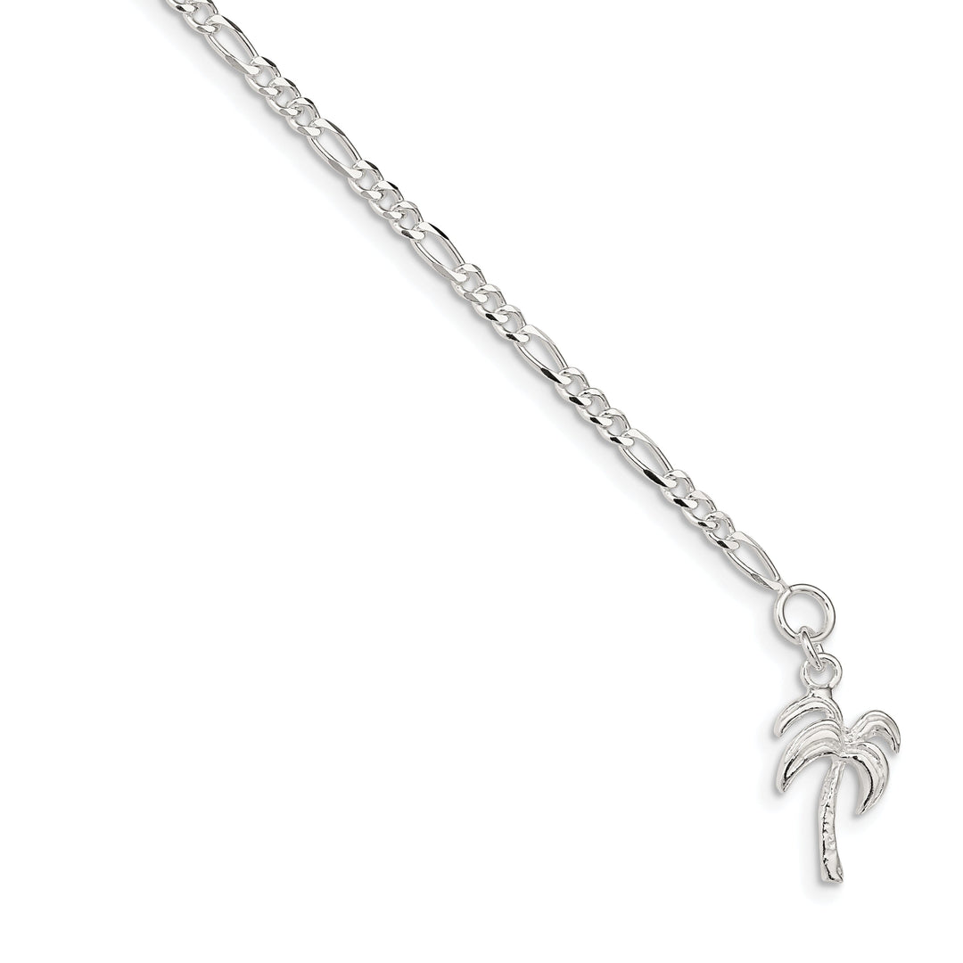 Sterling Silver Palm Tree Anklet