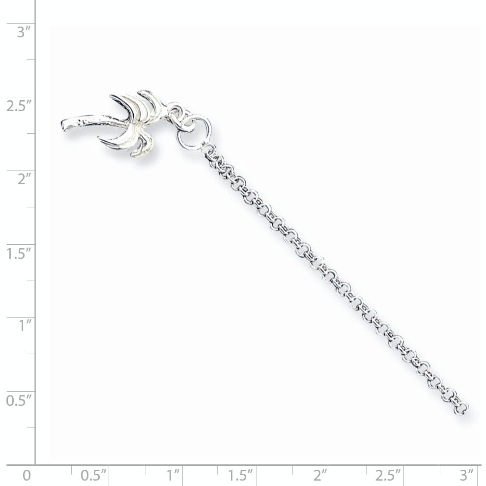 Sterling Silver Palm Tree Anklet