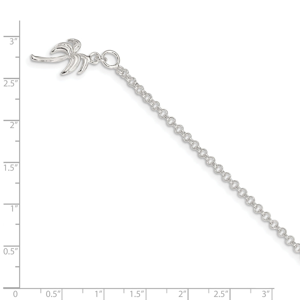 Sterling Silver Palm Tree Anklet