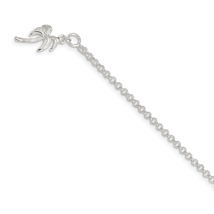 Sterling Silver Palm Tree Anklet