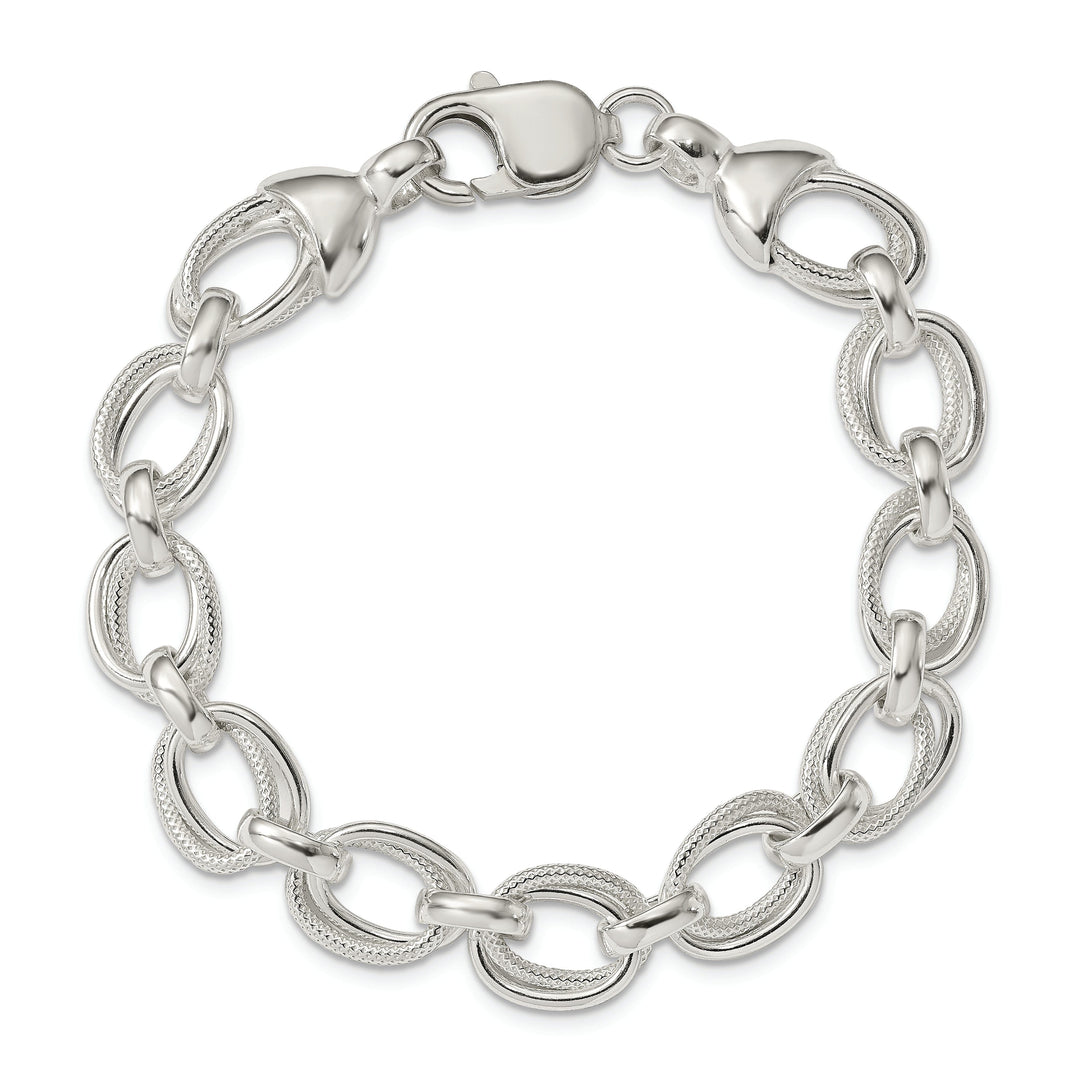 Sterling Silver Fancy Link Bracelet