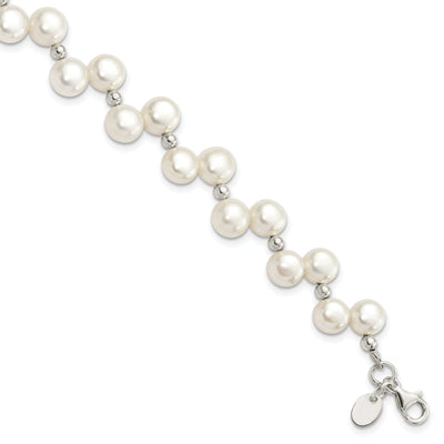 Silver Fresh Water Button Pearl Bracelet at $ 40.28 only from Jewelryshopping.com