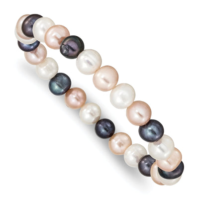Fresh Water White Peach Black Pearl Bracelet at $ 31.67 only from Jewelryshopping.com