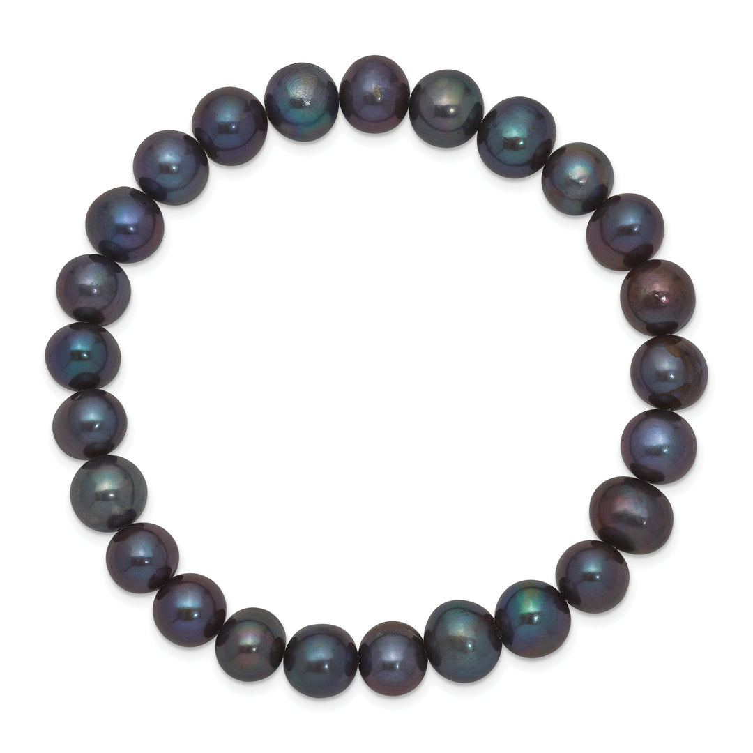 Fresh Water Black 8-8.5m Pearl Stretch Bracelet