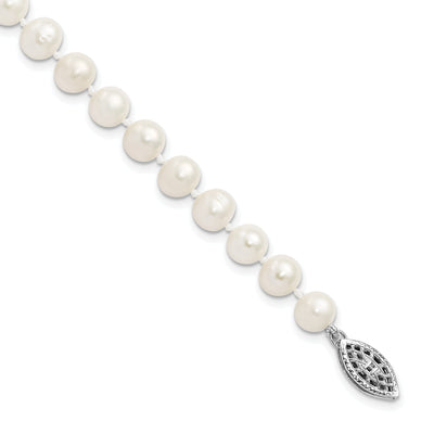 Sterling Silver White Freshwater Pearl Bracelet at $ 44.18 only from Jewelryshopping.com