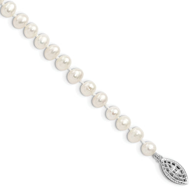 Silver White Freshwater Cultured Pearl Bracelet at $ 41.03 only from Jewelryshopping.com