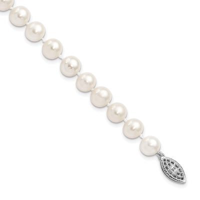 Silver White Freshwater Cultured Pearl Bracelet at $ 46.62 only from Jewelryshopping.com