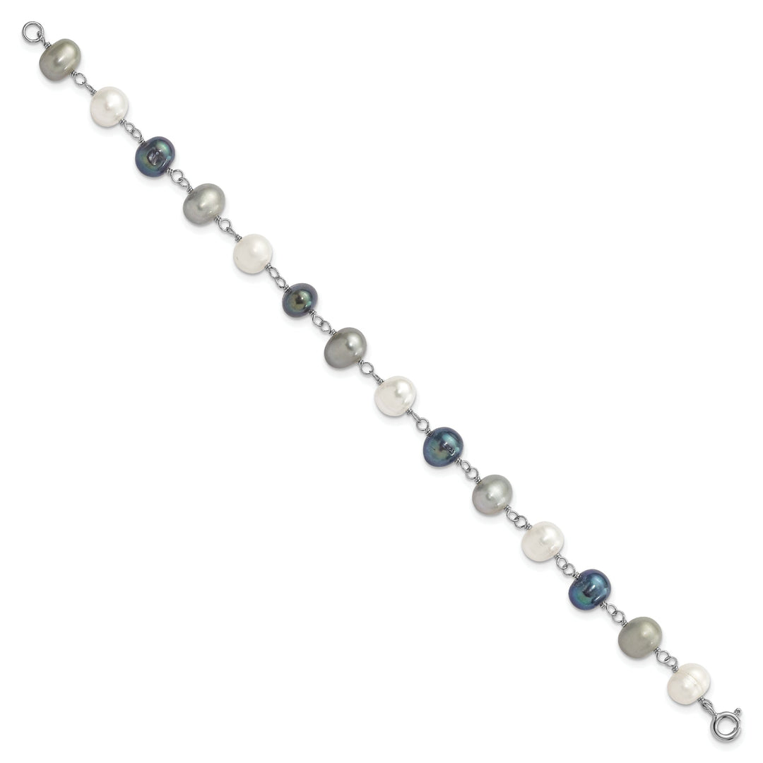 Fresh Water Pearl Necklace Bracelet 3pc Earring