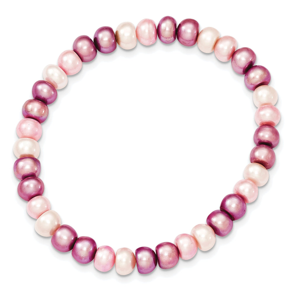 Fresh Water White Lavender Rose Pearl Bracelet