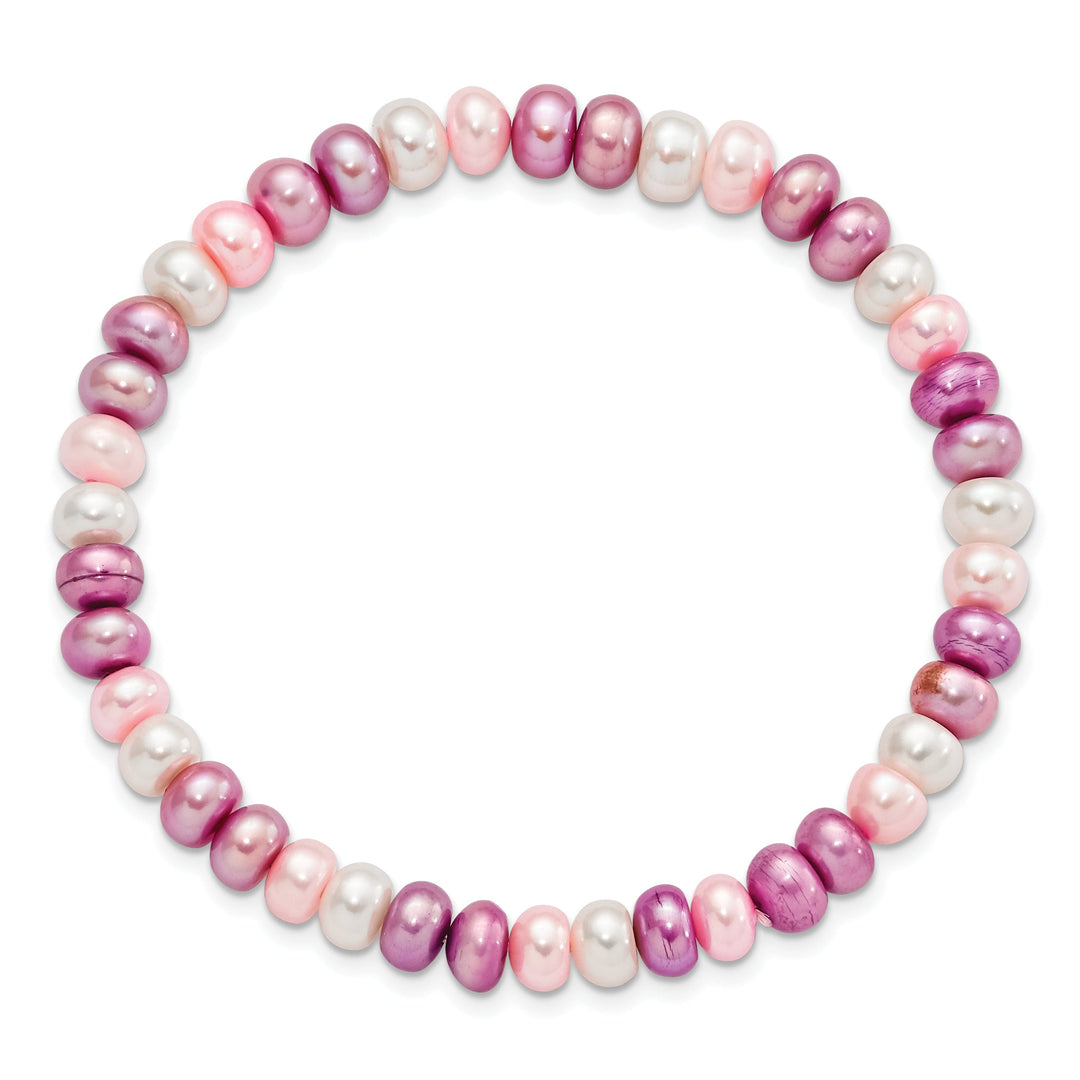 Fresh Water White Lavender Rose Pearl Bracelet