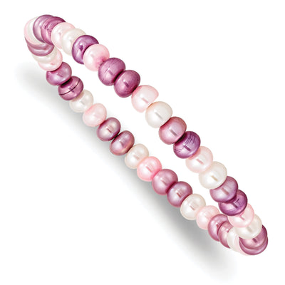 Fresh Water White Lavender Rose Pearl Bracelet at $ 19 only from Jewelryshopping.com