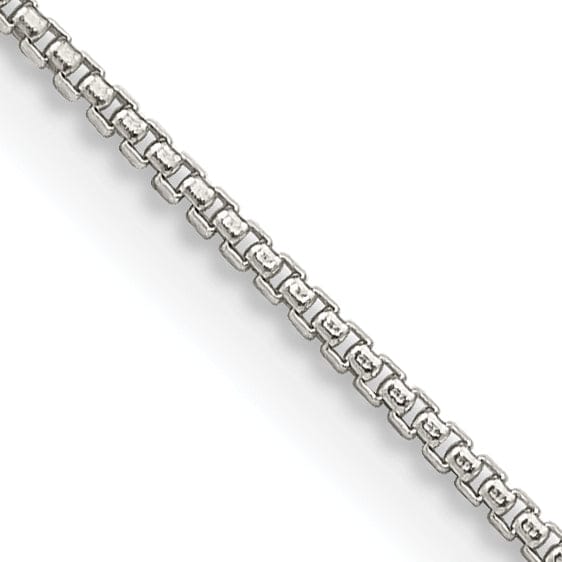 Silver Polished 1.00-mm Half Round Box Chain