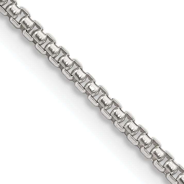 Silver Polished 1.75-mm Half Round Box Chain