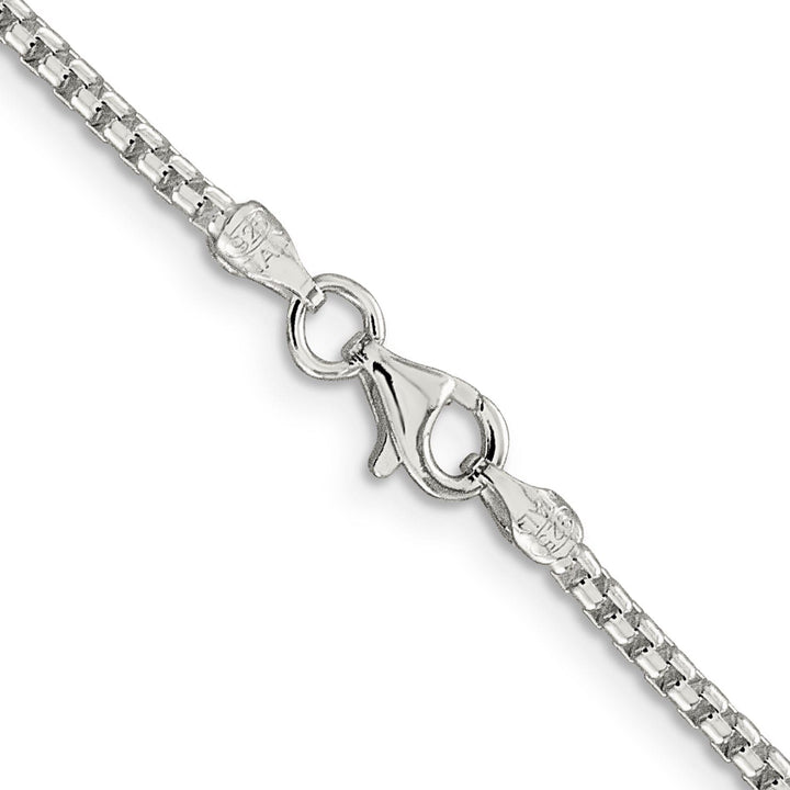 Silver Polished 2.00-mm Half Round Box Chain