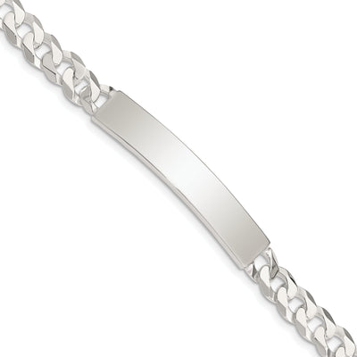 Silver Polished Curb Link ID 7.50 inch Bracelet at $ 68.72 only from Jewelryshopping.com
