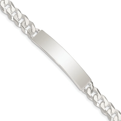 Silver Polished Curb Link ID 7.50 inch Bracelet at $ 78.42 only from Jewelryshopping.com