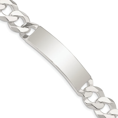 Silver Polished Curb Link ID 8.50 inch Bracelet at $ 220.8 only from Jewelryshopping.com