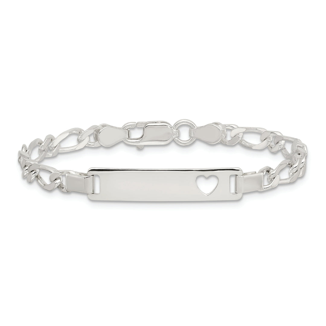 Silver Polished Engravable Baby ID Bracelet