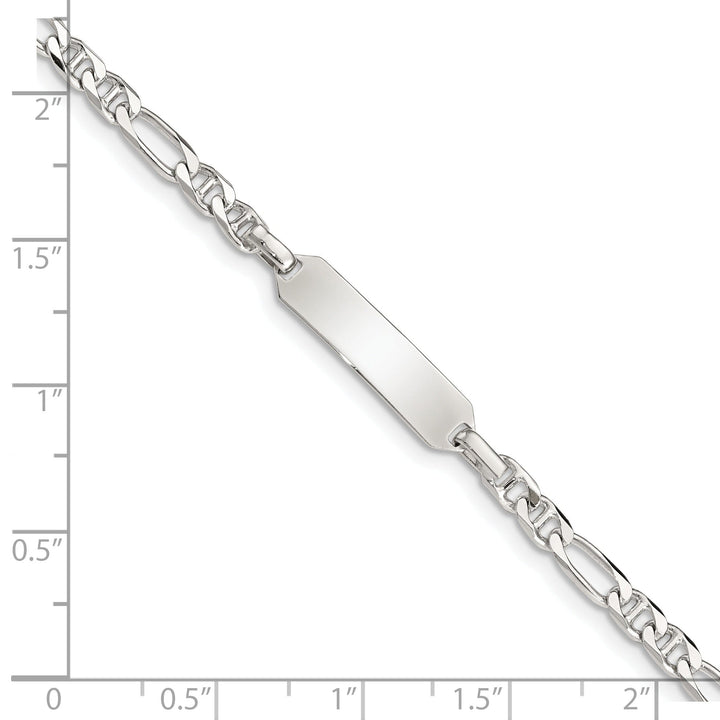 Silver Adjustable Child ID Anchor Link Bracelet