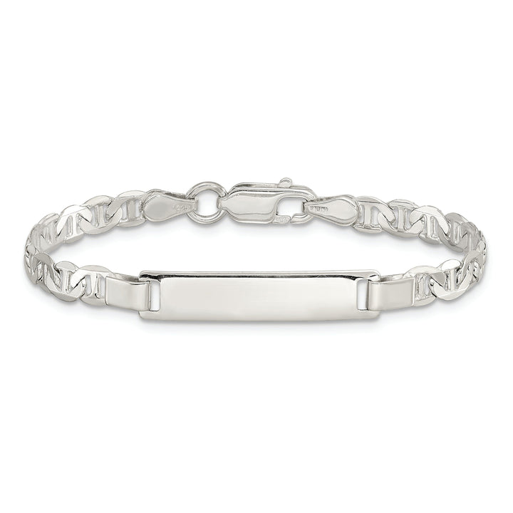 Silver Childrens ID Anchor Link Bracelet