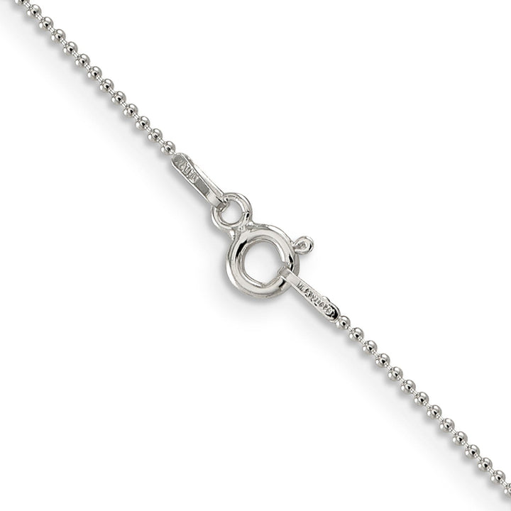 925 Sterling Silver Beaded Chain 1MM Thickness