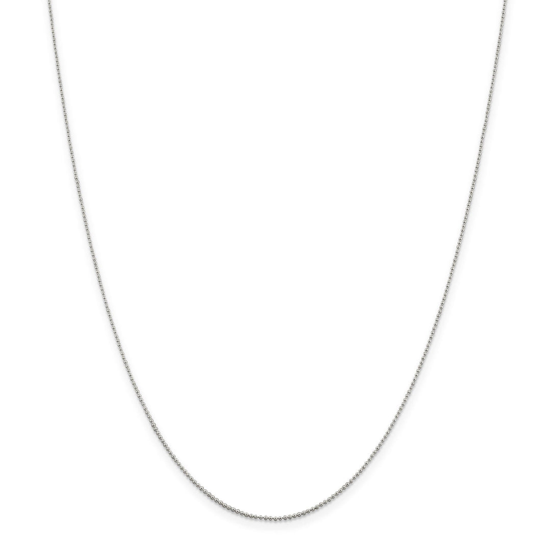 925 Sterling Silver Beaded Chain 1MM Thickness