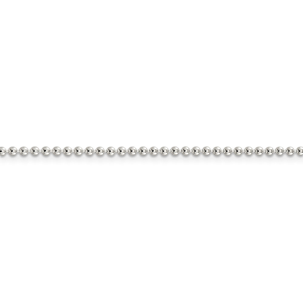Sterling Silver Beaded Chain 2MM