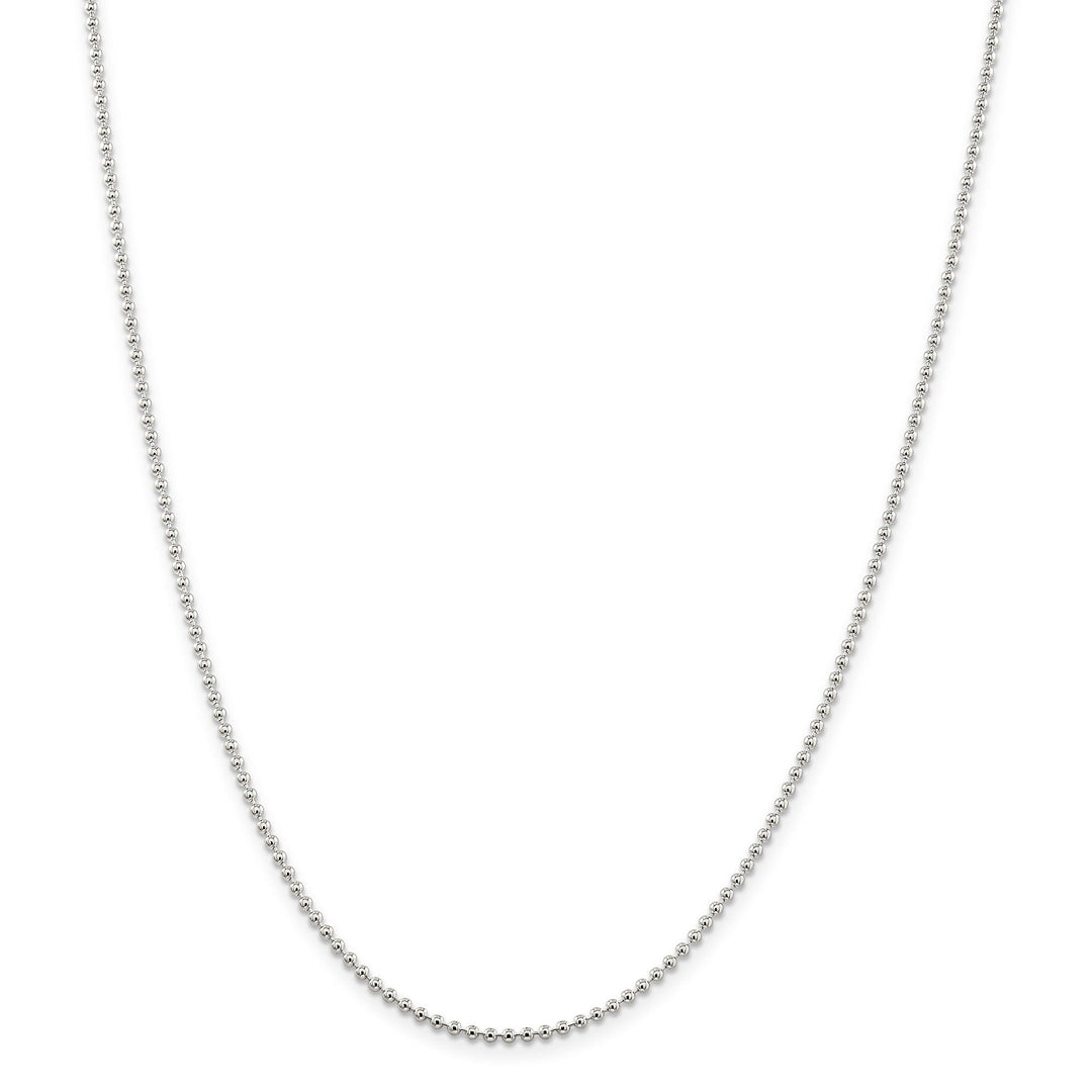 Sterling Silver Beaded Chain 2MM