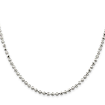 Sterling Silver Beaded Chains 4MM at $ 76.31 only from Jewelryshopping.com