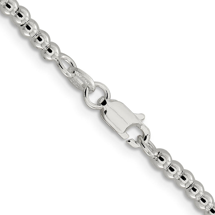 Sterling Silver Necklace Beaded Box Chain 3MM