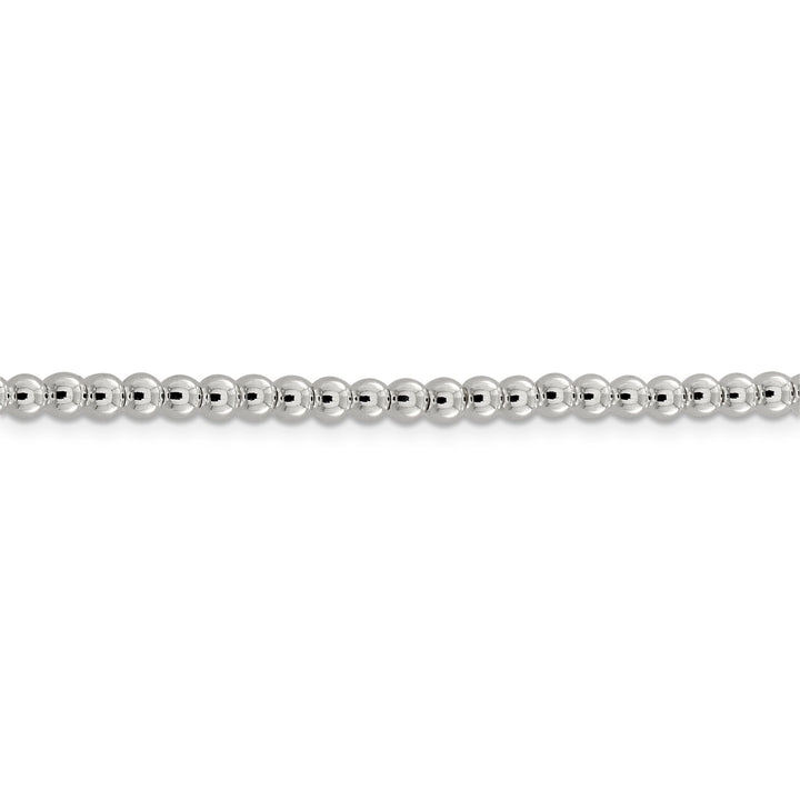 Sterling Silver Necklace Beaded Box Chain 4MM