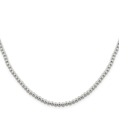 Sterling Silver Necklace Beaded Box Chain 4MM at $ 78.81 only from Jewelryshopping.com