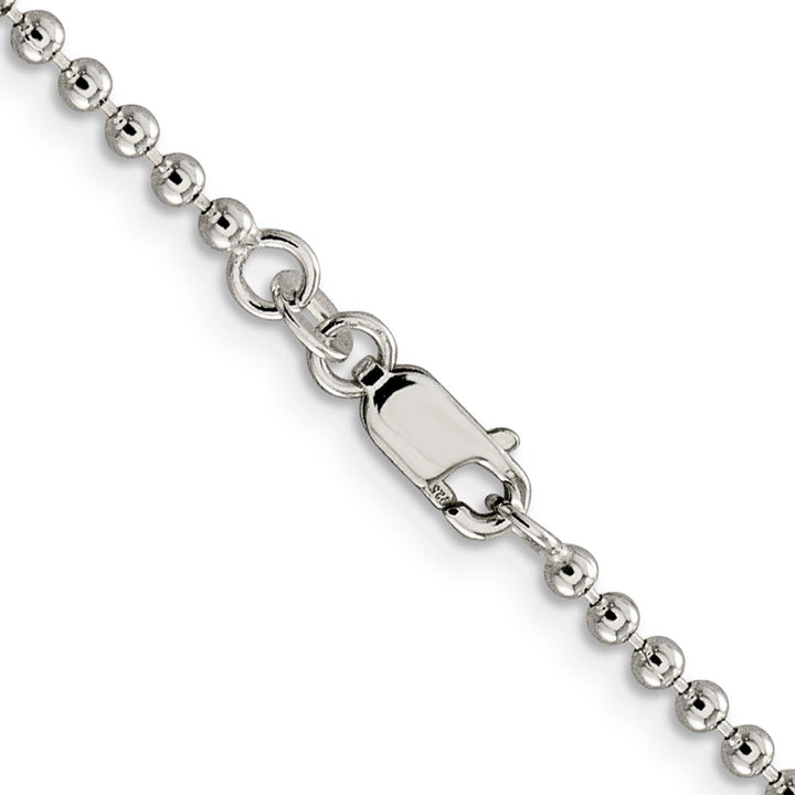 Sterling Silver Beaded Chain 2.35MM