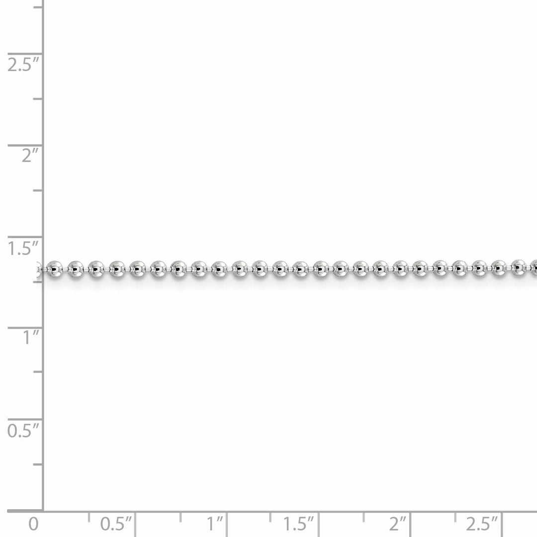 Sterling Silver Beaded Chain 2.35MM