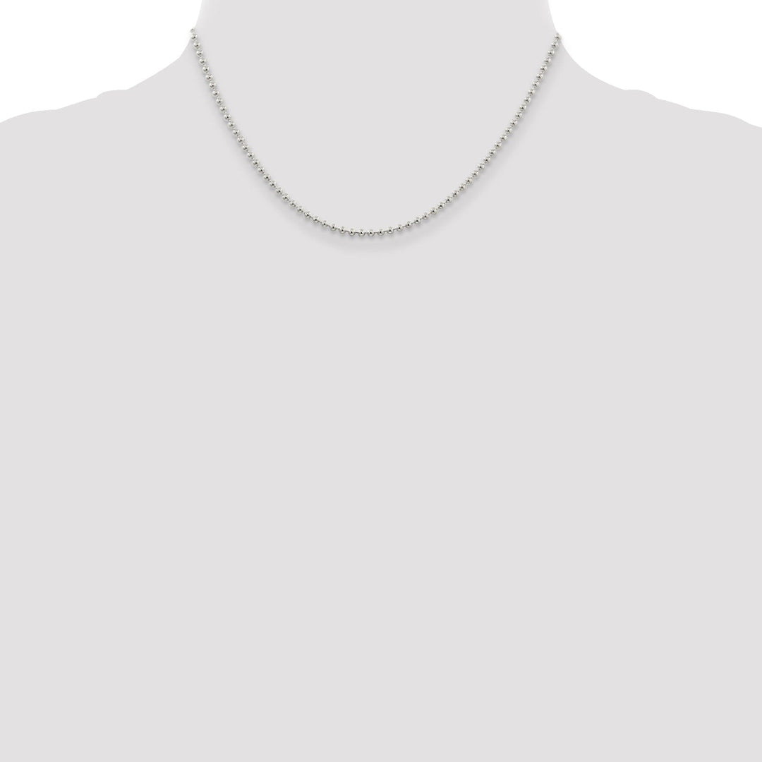Sterling Silver Beaded Chain 2.35MM