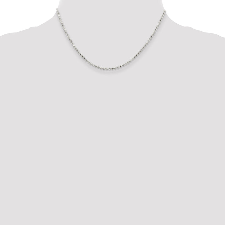 Sterling Silver Beaded Chain 2.35MM