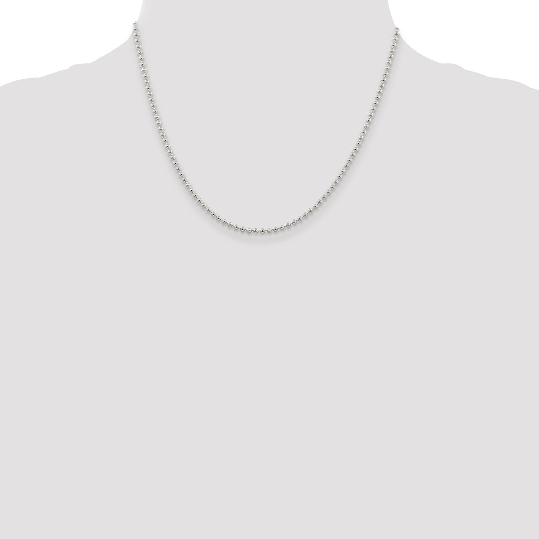 Sterling Silver Beaded Chain 2.35MM