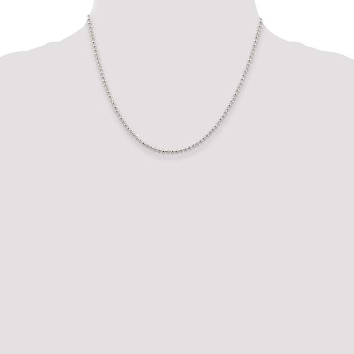 Sterling Silver Beaded Chain 2.35MM