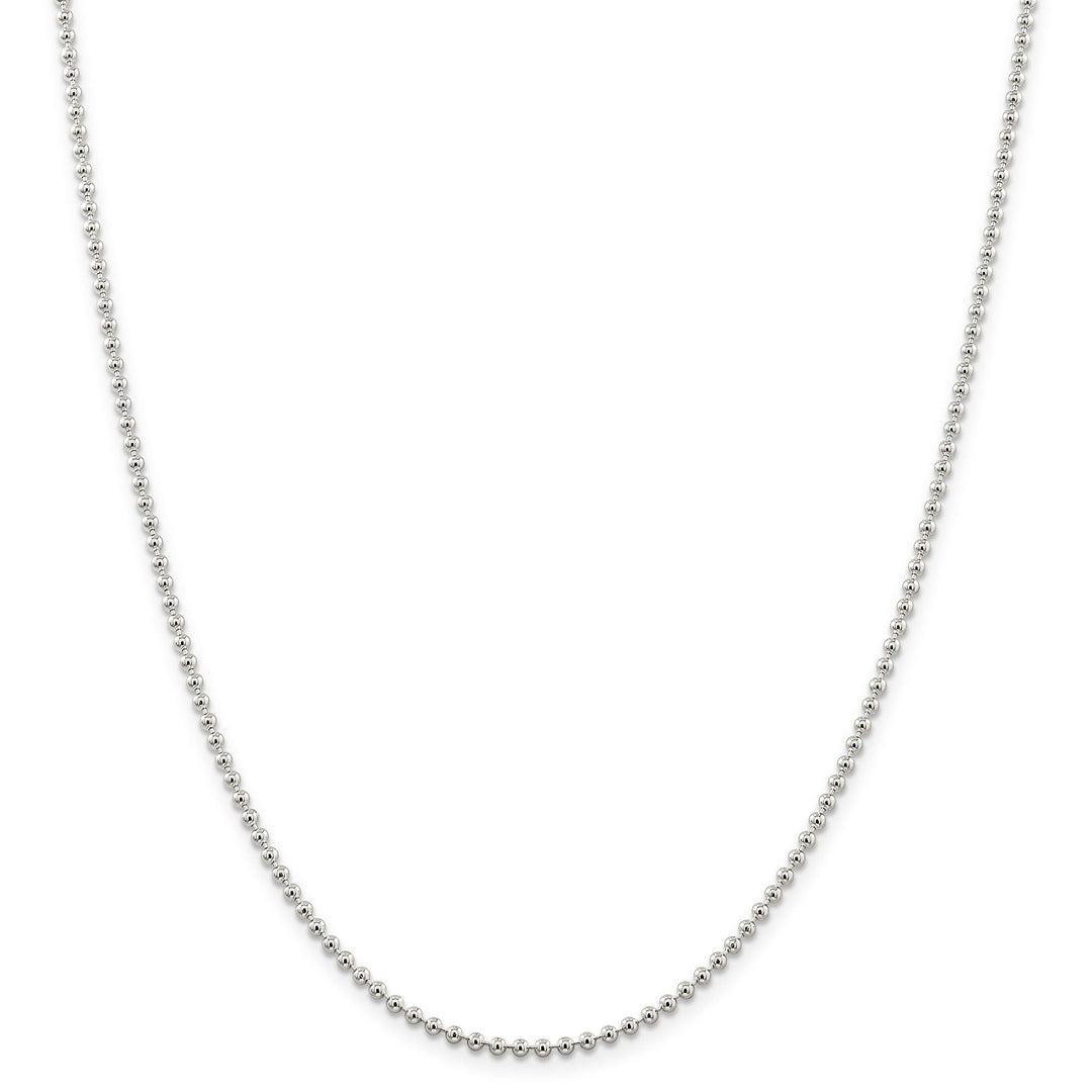 Sterling Silver Beaded Chain 2.35MM