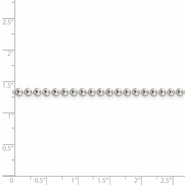 Sterling Silver Beaded Chain 3MM