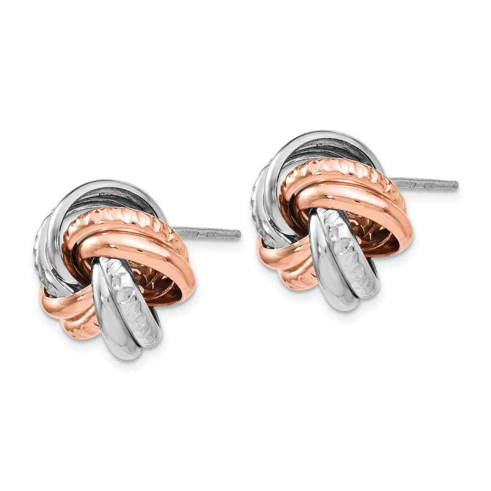 Sterling Silver Rose Gold Post Earrings