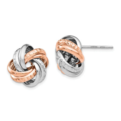 Sterling Silver Rose Gold Post Earrings