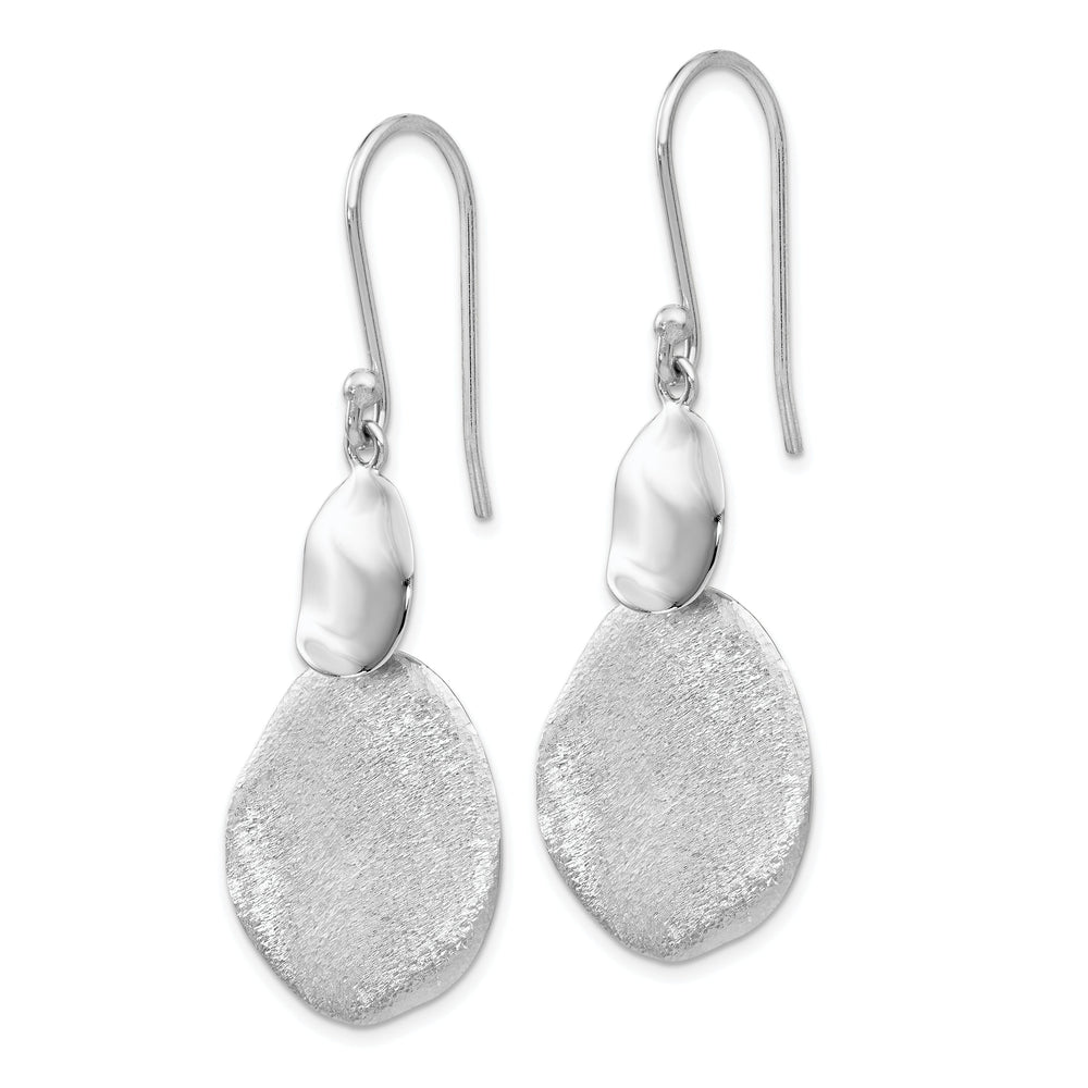 Silver Radiant Essence Polished Dangle Earrings