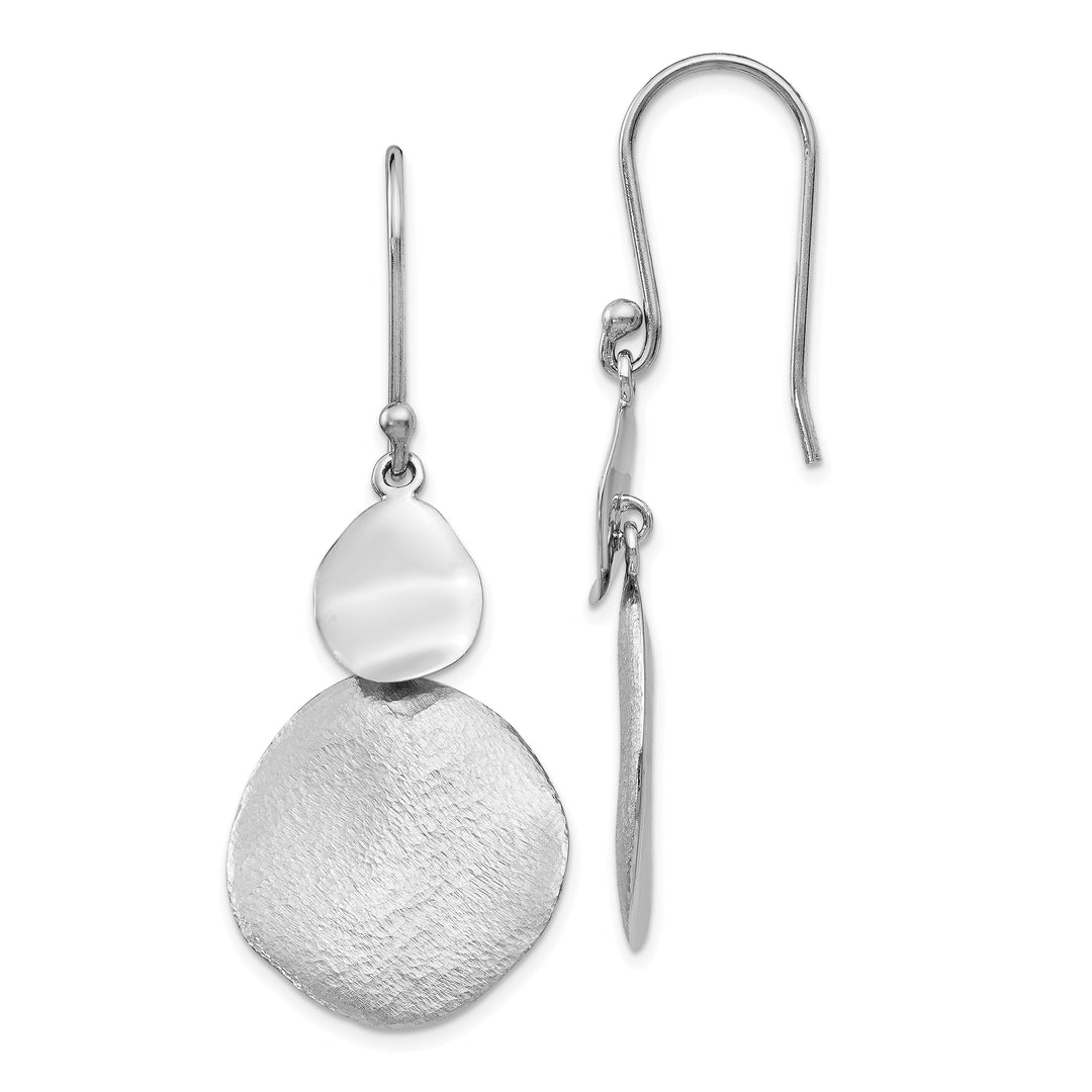 Silver Radiant Essence Polished Dangle Earrings