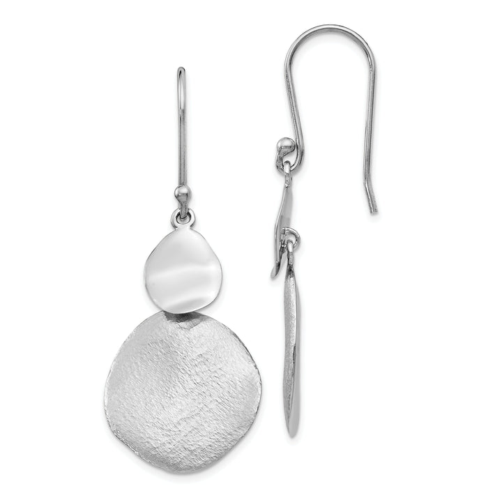 Silver Radiant Essence Polished Dangle Earrings