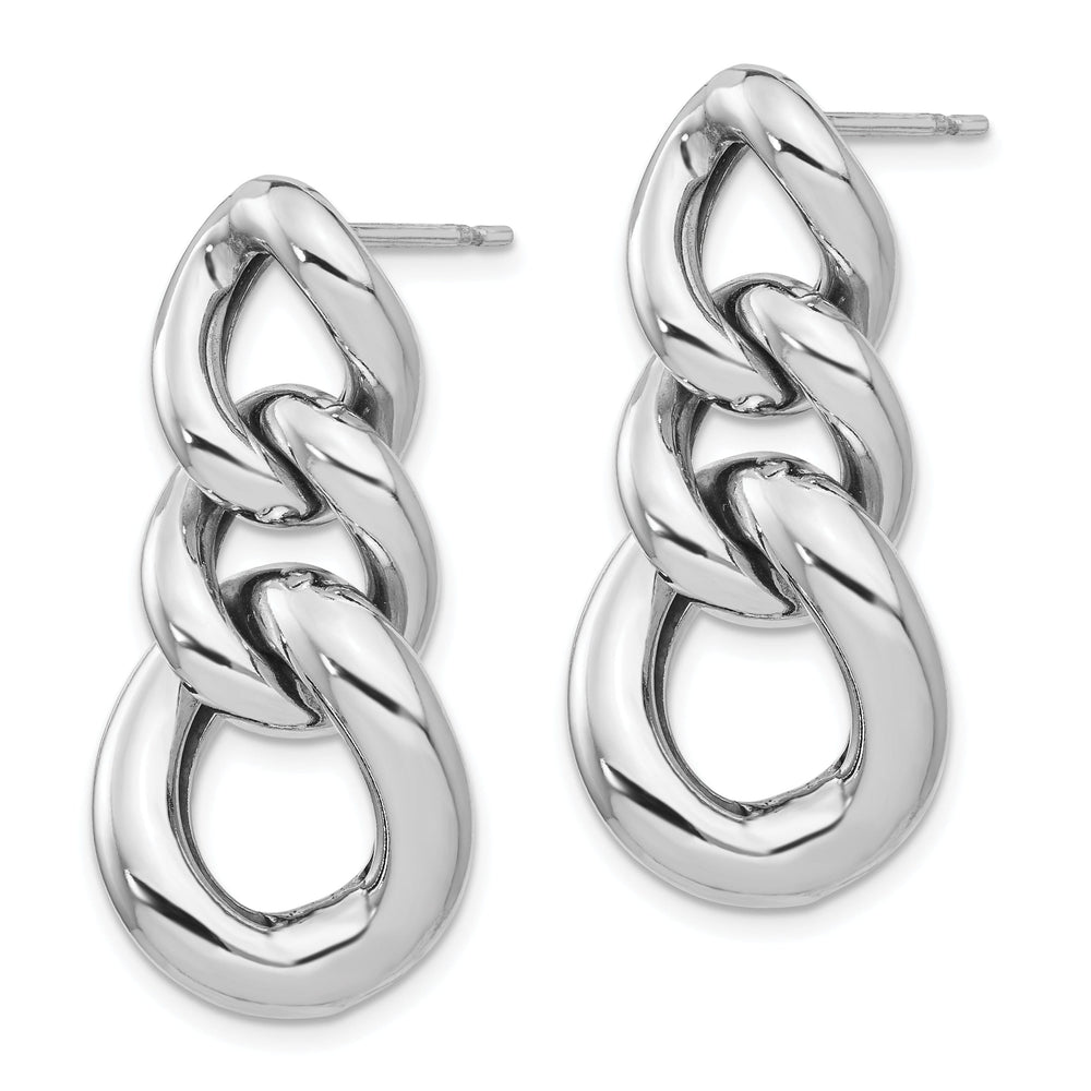 Sterling Silver Polished Dangle Post Earrings