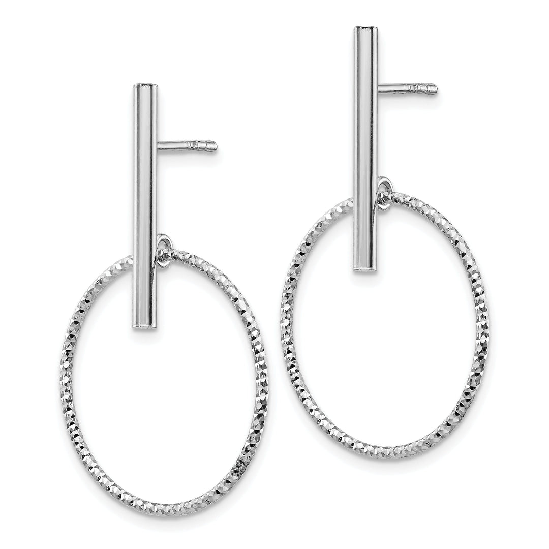 Sterling Silver D.C Post Dangle Earrings